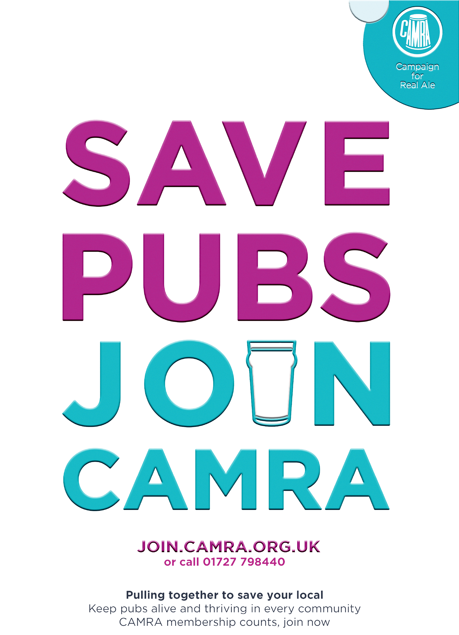 Save Pubs - Join CAMRA Now Poster